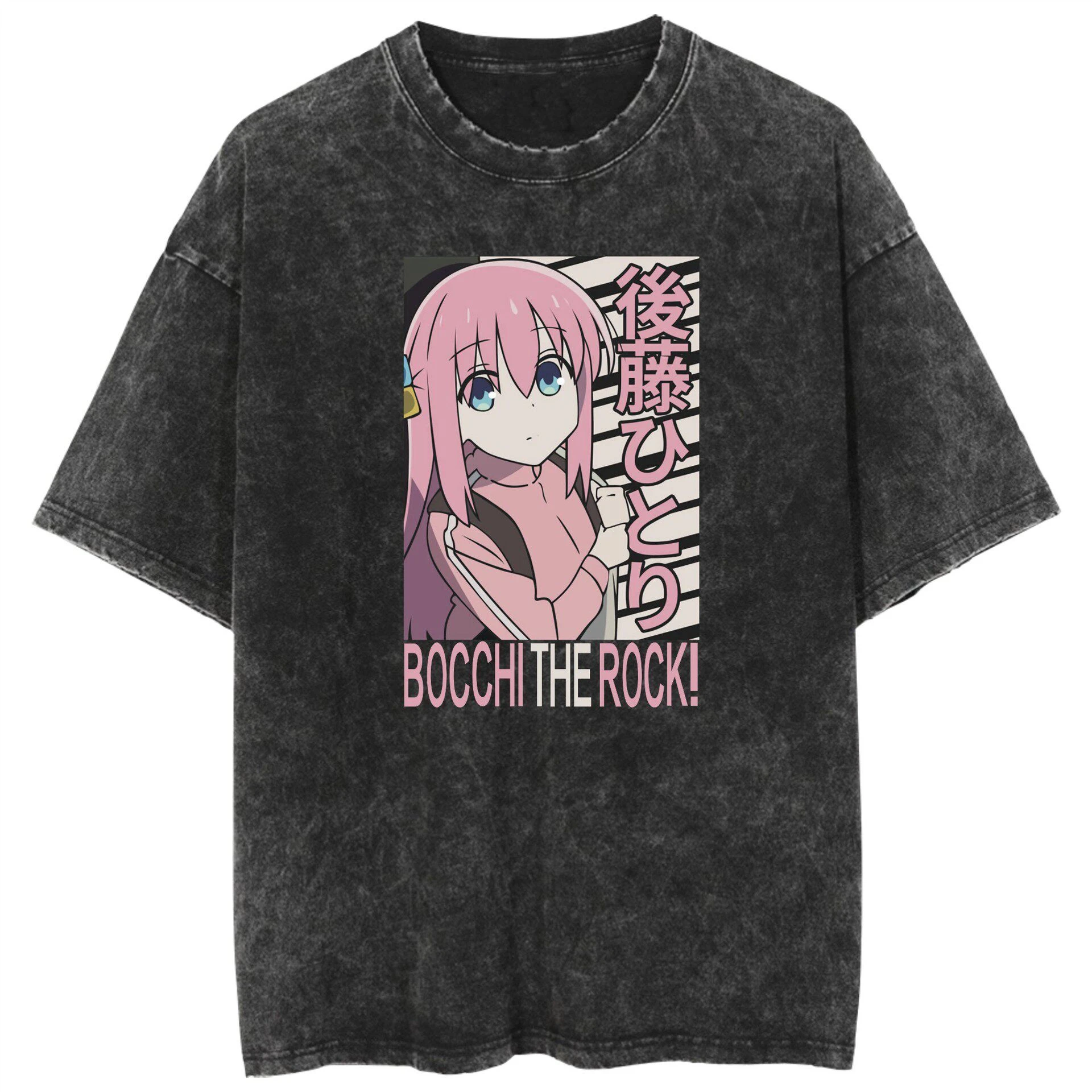 Y2k BOCCHI THE ROCK Water Easy To Restore Ancient Ways with Short Sleeves T-shirt for Men and Women