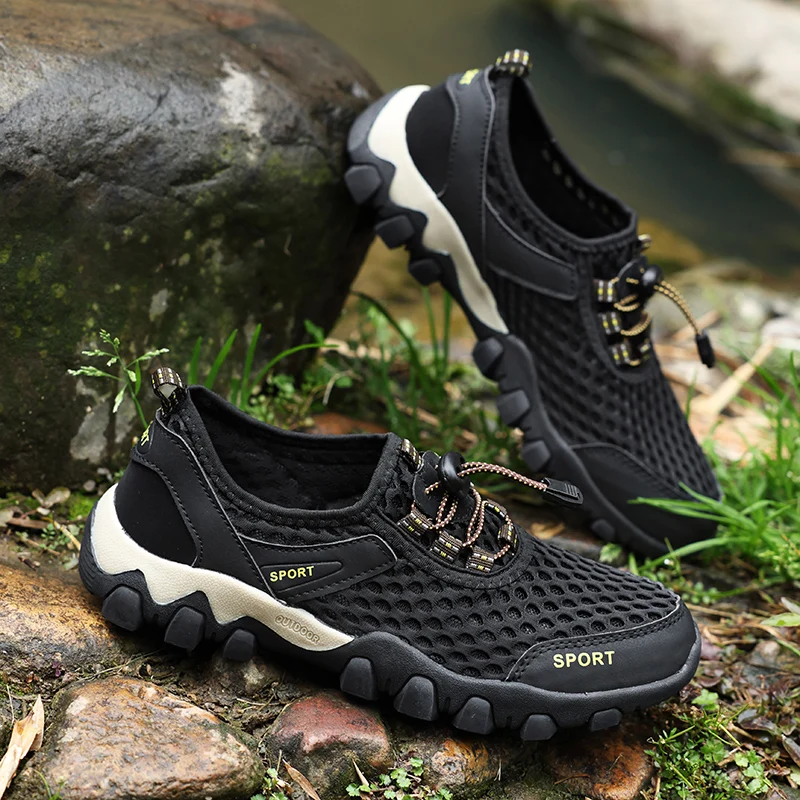 

Breathable Sneakers Men Shoes Fashion Shoes For Men Climbing Hiking Shoes Men Outdoor Beach Wading Tenis Barefoot Sneakers