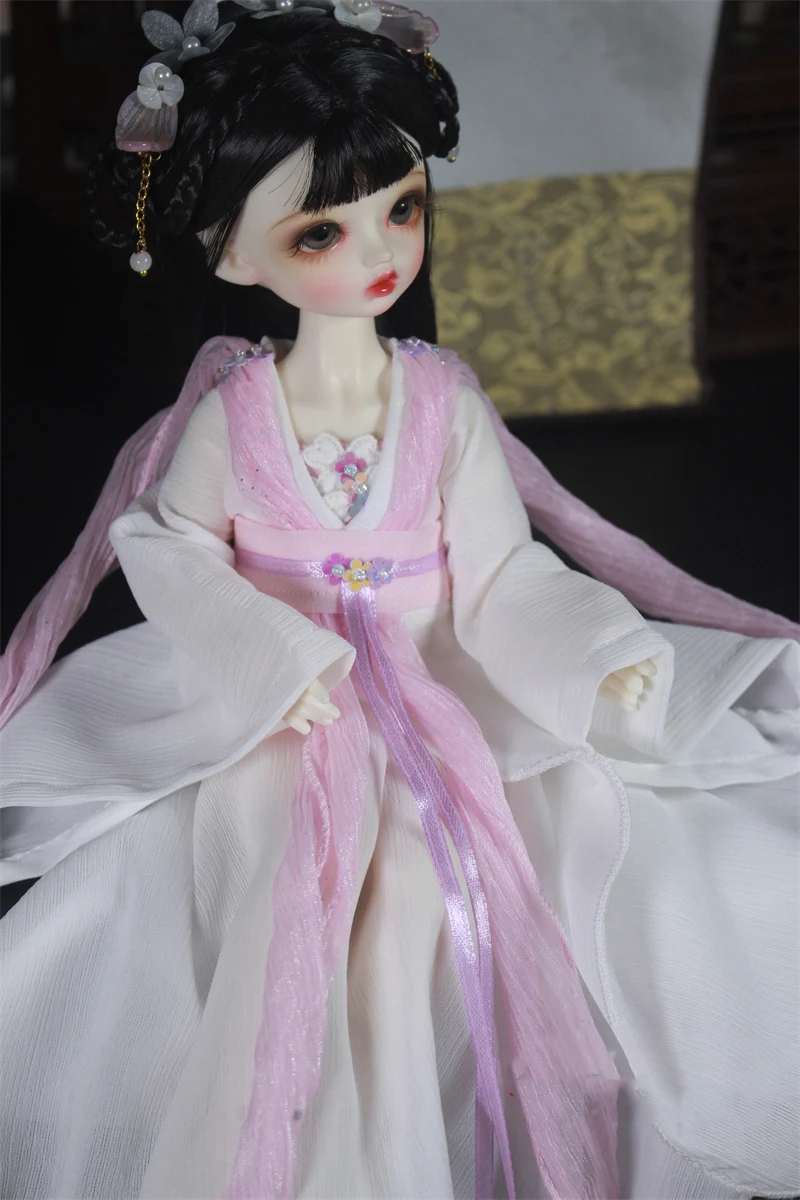 

OB27 Barbi 1/6 1/4 1/3 Ancient Costume BJD Clothes Hanfu Fairy Skirt For BJD/SD YOSD MSD SD13 Big Girl Doll Accessories A1879