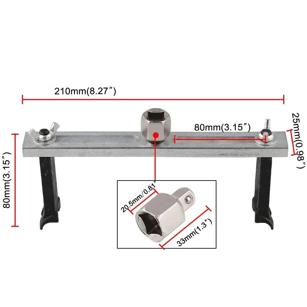 1PC Fuel Tank Repair Kit Fuel Cap Removal Wrench 2 Jaw Fuel Pump Removal Tool 3/8\