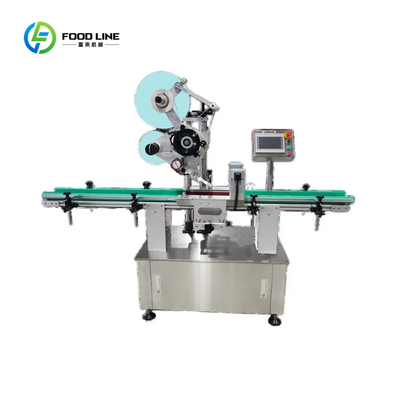 Customized Automatic Desktop Belt Plane Labeling Machine Plastic Card Box Labeling Equipment Automatic Flat Labeling Machine