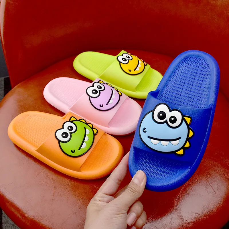 Summer Children Slippers Cute Cartoon Soft Soled Comfortable Non-slip Toddler Beach Sandals Bathroom Slippers for Girls Boys