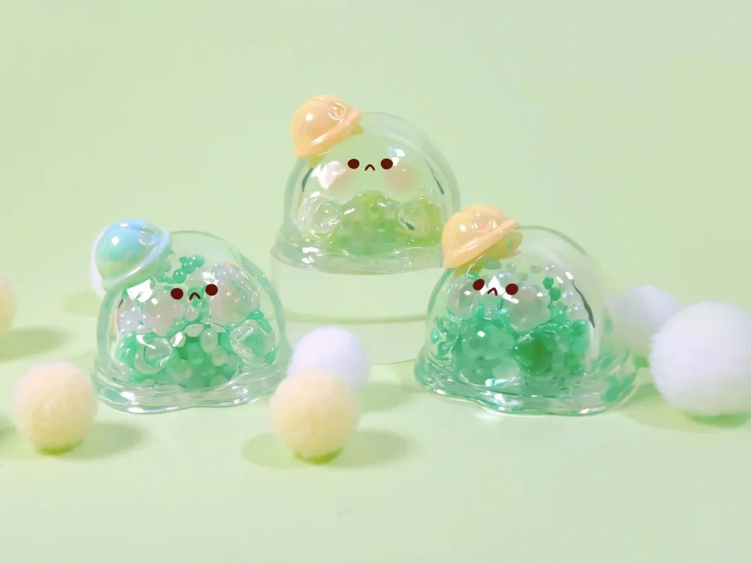 Poached Egg Iridescent Party Series Blind Box Mini Bean Toys Mystery Box Cute Action Figure Model Desktop Ornament Kawaii Gift view 6