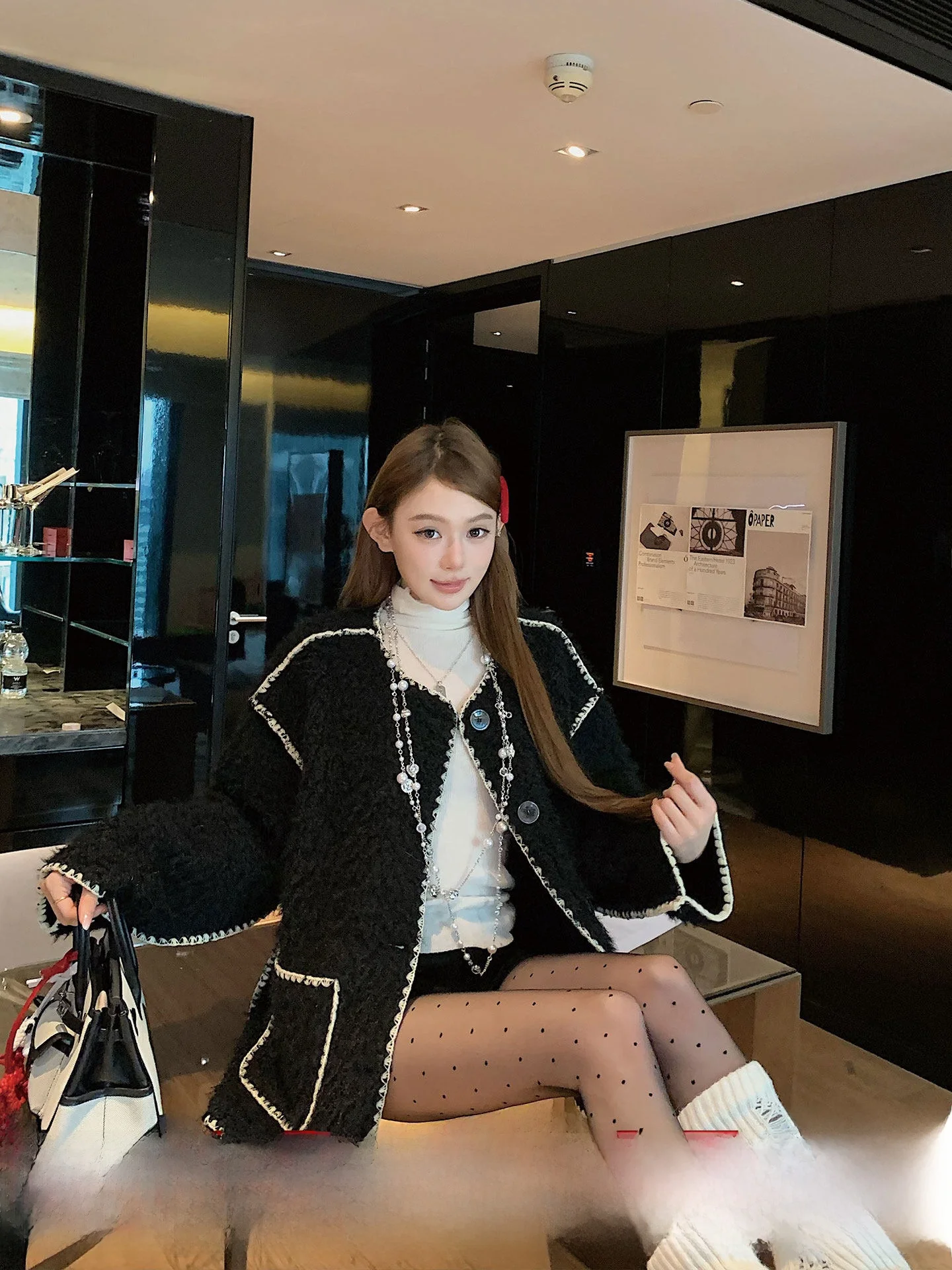 

Зимняя теплая женская куртка Okaaay Winter Love S Ele Small Fraance Sle Color Blo Fur Jaet, повседневная, свободного кроя, с длинными рукавами