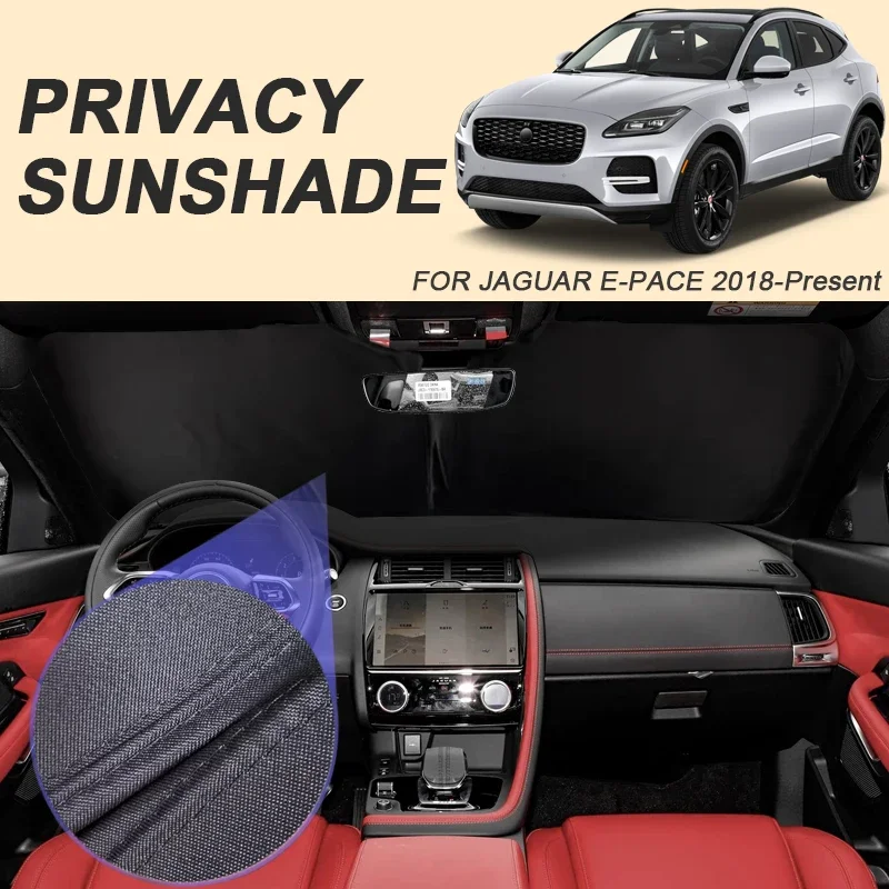 Car Polyester Window Privacy Sunshade Cover For JAGUAR E-PACE 2018-Present Auto Anti-UV Heat Insulation Protect Cover Accessory