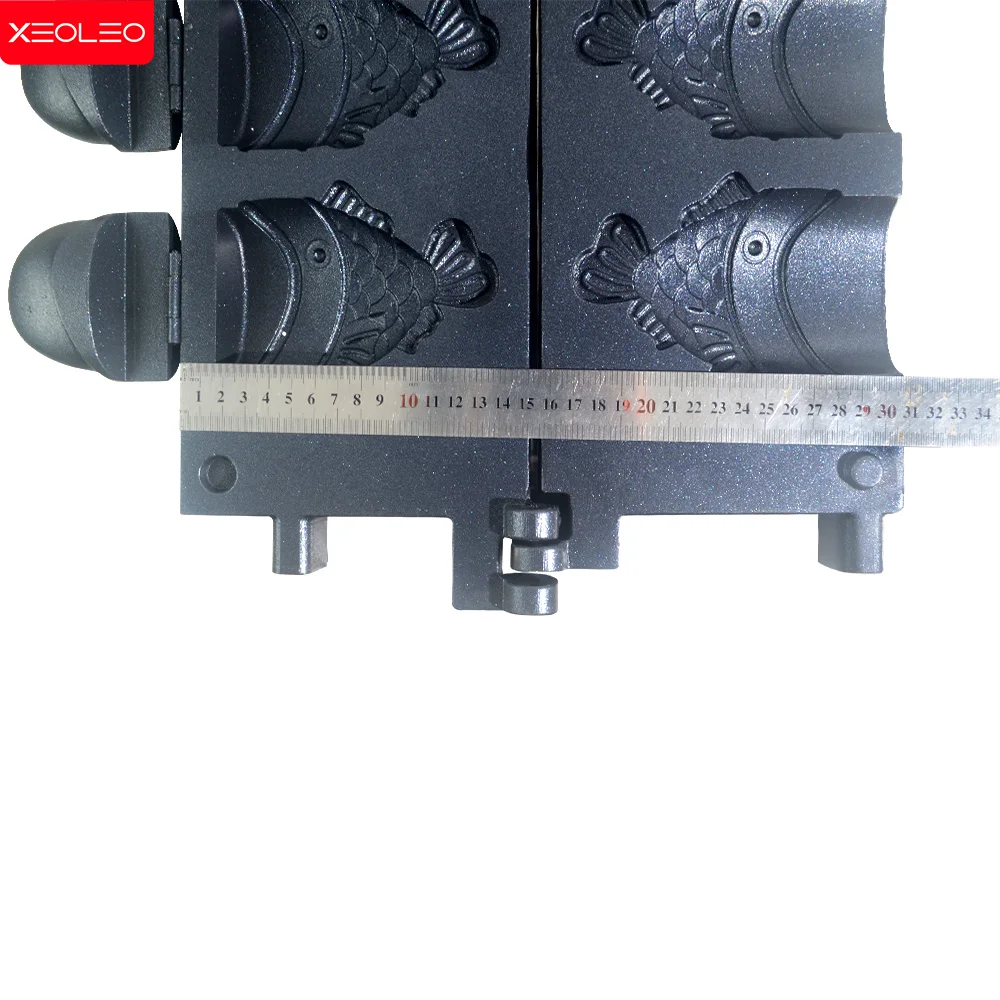 XEOLEO 4 pezzi bocca aperta a forma di pesce stampo per waffle Taiyaki piastra antiaderente