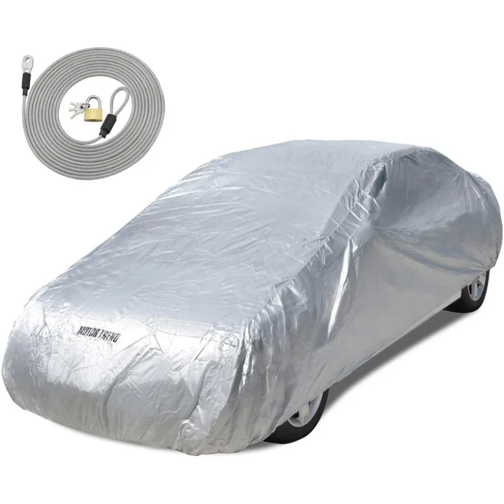 

All-Season Weatherproof Car Cover, Large Size, Fits Vehicles up to 190 - Waterproof and Snowproof Protection