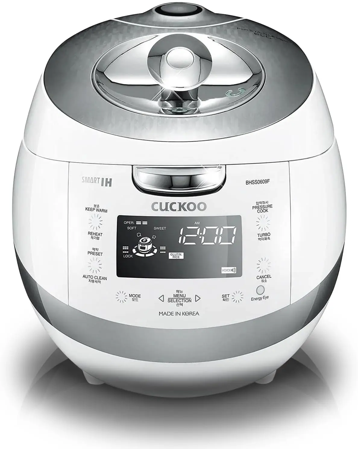 Electric Induction Heating Pressure Rice Cooker, 6 Cups, White