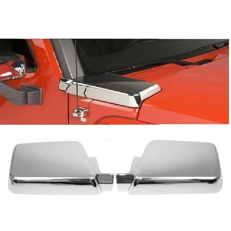 

NEW-Car Side Air Intake Hood Vents Covers Chrome Front Trim For Hummer H3 2006-2010