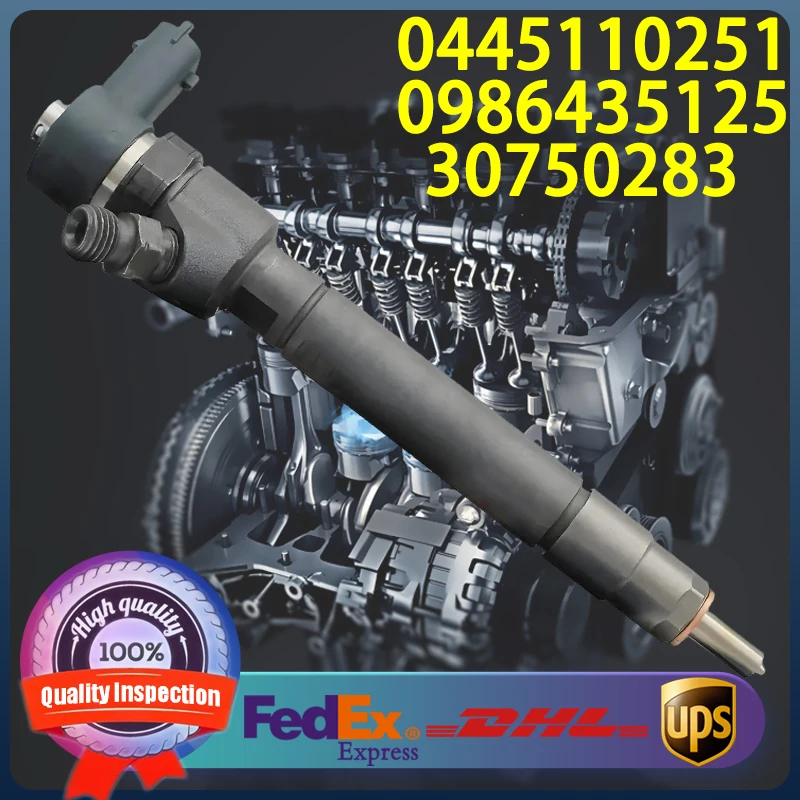 

0445110251 0986435125 30637375 30731567 30750283 Common Rail Injector For Volvo C30 C70 S40 S60 S80 V50 V70 XC70 XC90 2.4 Engine