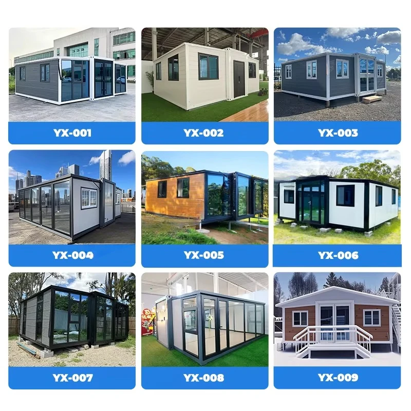 منزل قابل للطي مسبقًا قابل للتوسيع، منزل حاوية 20/30/40 قدم مناسب لغرف نوم قابلة للتخصيص في الهواء الطلق 1-4