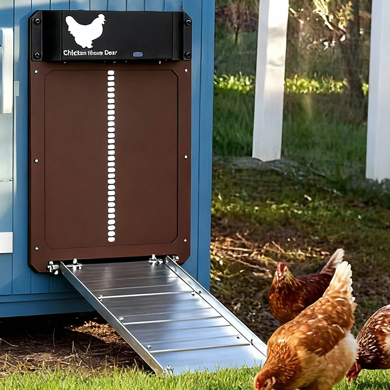 فتاحة باب حظيرة الدجاج الأوتوماتيكية، مستشعر الضوء، باب حظيرة الدجاج الذكي المضاد للقرصة، باب حظيرة تلقائي مقاوم للماء للمزرعة الصغيرة
