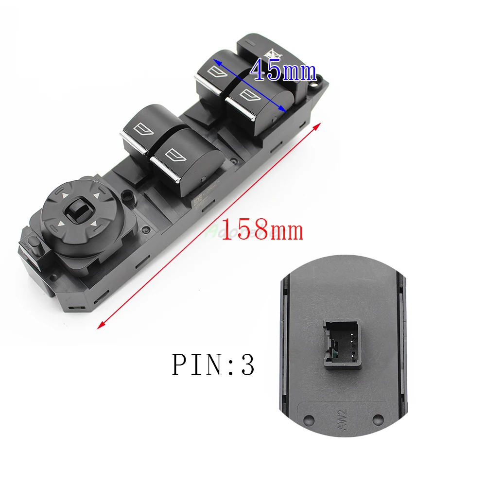 Front Left Car Window Control Switch Glass Lifter Button Switch for Ford Mondeo MK4 S-MAX GALAXY 2007-2012 7S7T14A132BC