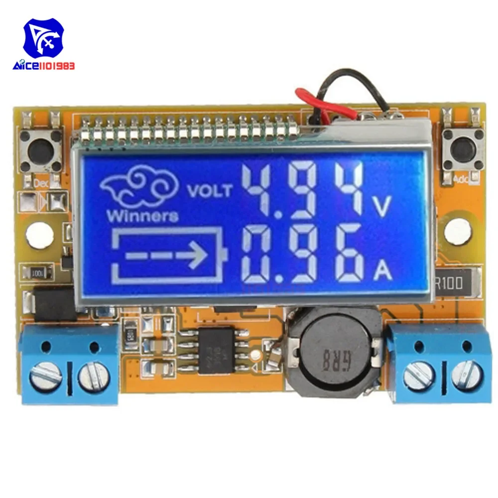 diymore Adjustable CC/CV DC-DC DC 5-23V to DC 0-16.5V 3A Step Down Buck Converter Power Supply Board STN LCD Digital Display