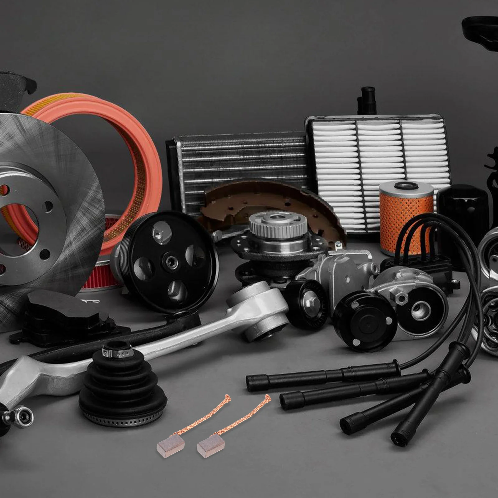 

6 Carbon Brushes Automotive Motor High Resistant Electric Window Lifter Wiper Repair Kit Universal Tool