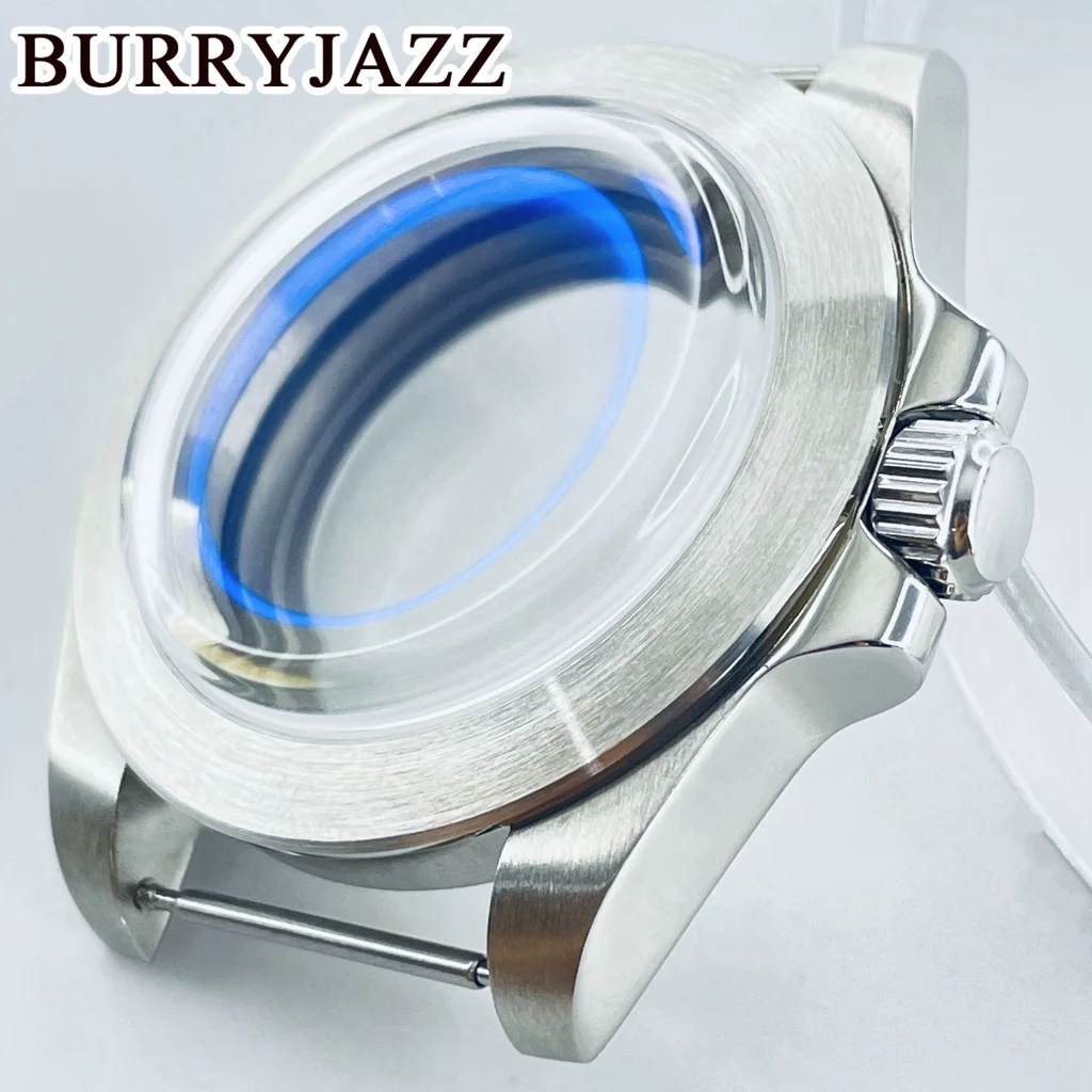 

40mm Stainless Steel Brushed Watch Case with AR Blue Domed Glass for NH34 NH35 NH36 NH70 NH72 ETA2824 PT5000 Watch Case for Men