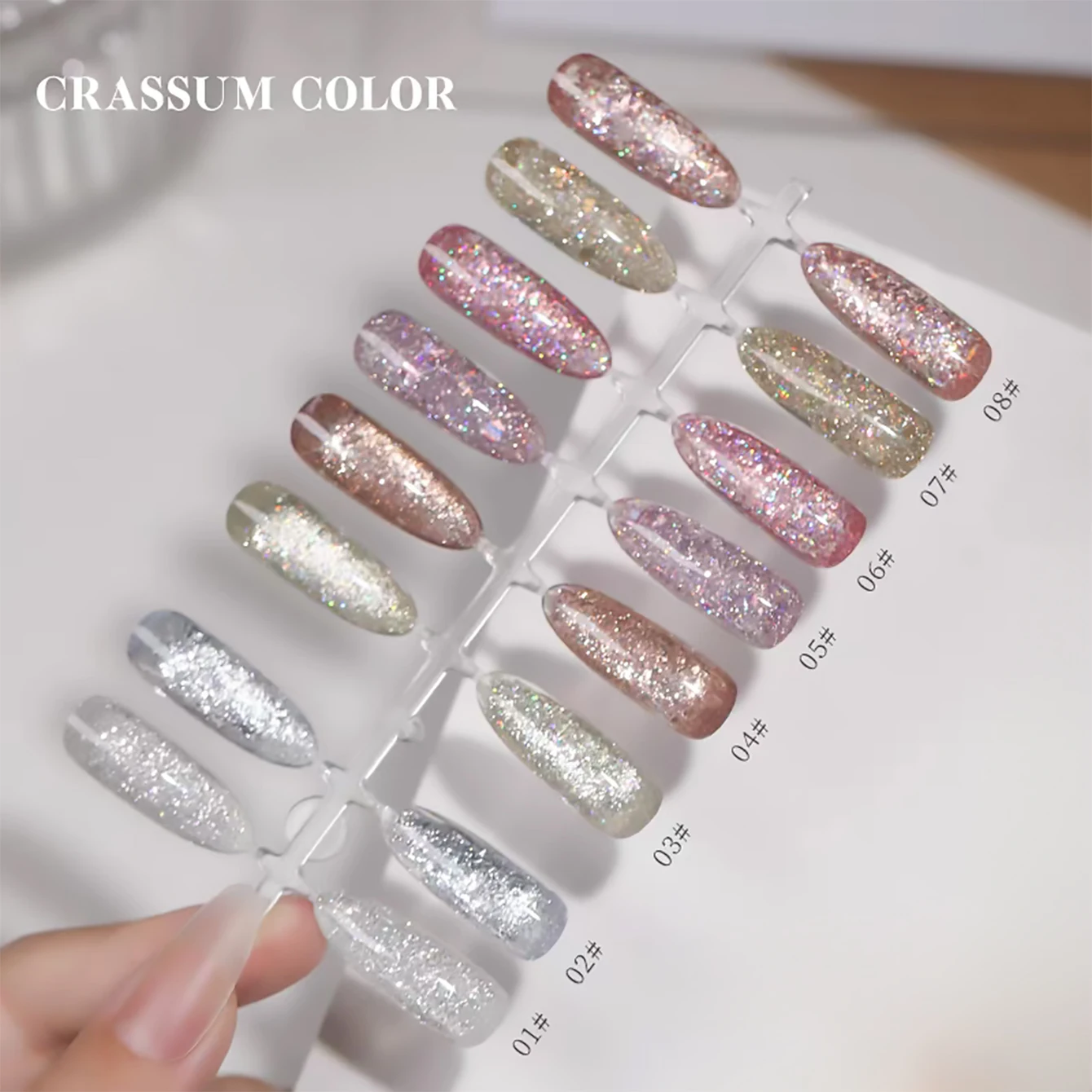 1개 WS 슈퍼 플래시 스타 티어 브로큰 다이아몬드 젤 네일 폴리시 2025 신제품 인기 미세 글리터 UV/LED 램프 소프트 오프 네일 아트