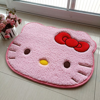 75x90cm Hello Kitty Rug Kawaii Cartoon Kt Cat Plush Floor Mat Anime Bathroom Non-Slip Carpet Car Cushion Soft Living Room Decor