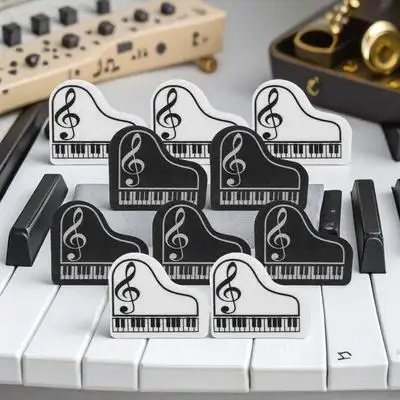 

10 Pcs Cute Eraser Adorable Erasers for Math TPR Kawaii Delicate Piano Shaped