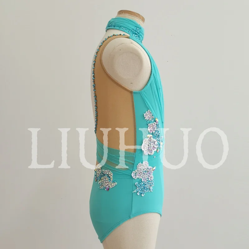 فستان رقص غنائي LIUHUO لأداء تنورة القطب الملون من المصنع مخصص BD8791 #3