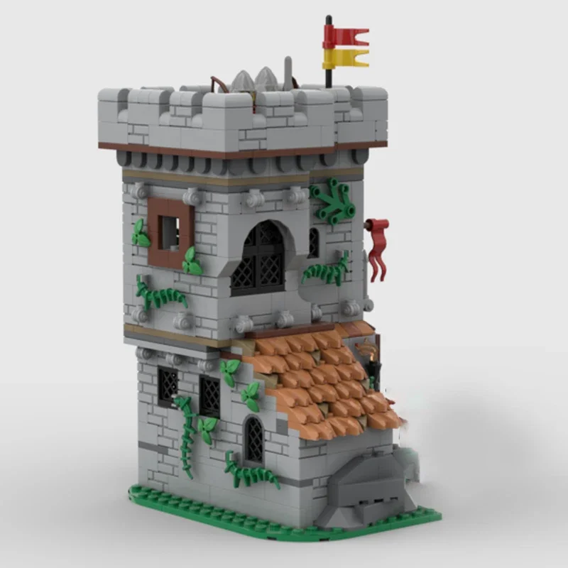 

Moc Medieval Lion Knights Outpost Castle Modular Model Building Bricks DIY Education Assembly Blocks Toys Kids Christmas Gifts