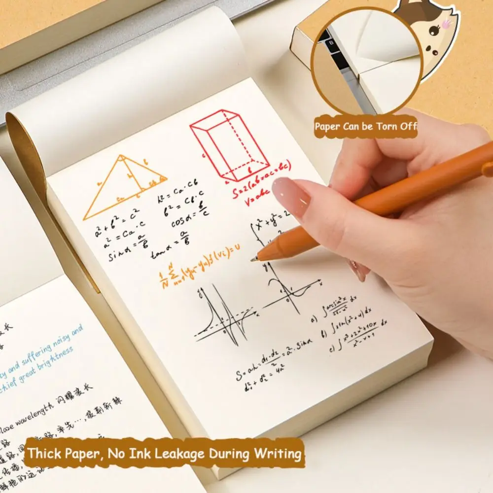 A6 Blank Draft Notebook Thicken Easy to Tear off DIY Office Notebook Stationery Message Paper Writing Notepad Stationery