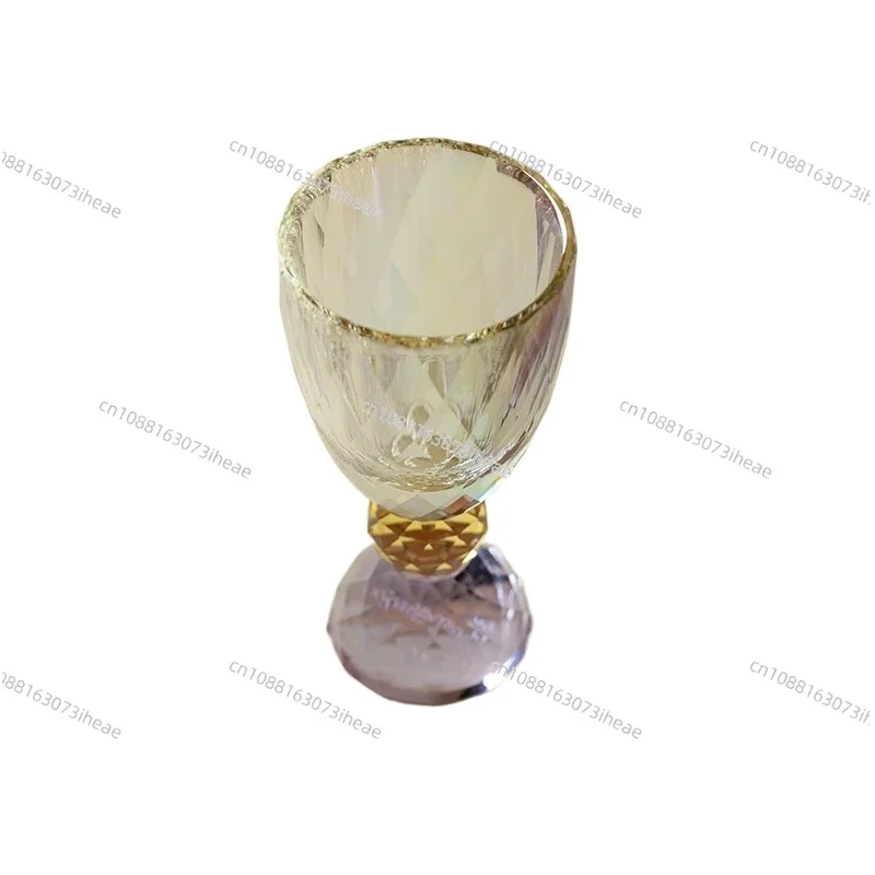 Colorful crystal glass master cup high-end light luxury cover bowl teacup