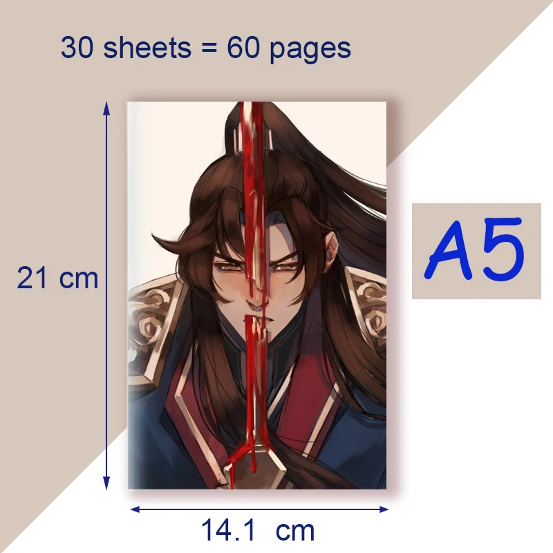 A5 Notebook Cartoon Tian Guan Ci Fu Sh Ag TGCF Note Book Heaven Official\'s Blessing - Hua Cheng Xie Lian Manhua Jun Wu Pei Ming