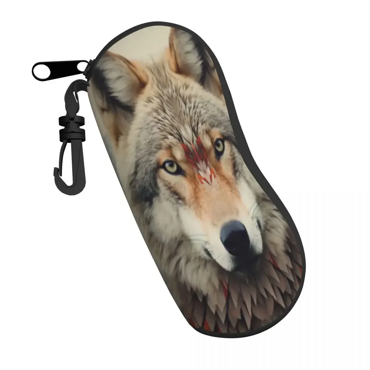 

Men and Women Portable Eyewear Case Cover Wolf And Mountains Soft Case Glasses Box Eyeglass Case