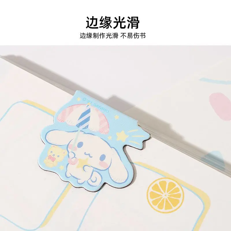 Sanrio Kuromi Cute Magnetic Bookmark Kawaii Cinnamoroll Student Utility Girl Heart Cartoon Purin Delicate Book Holder Kids Gifts