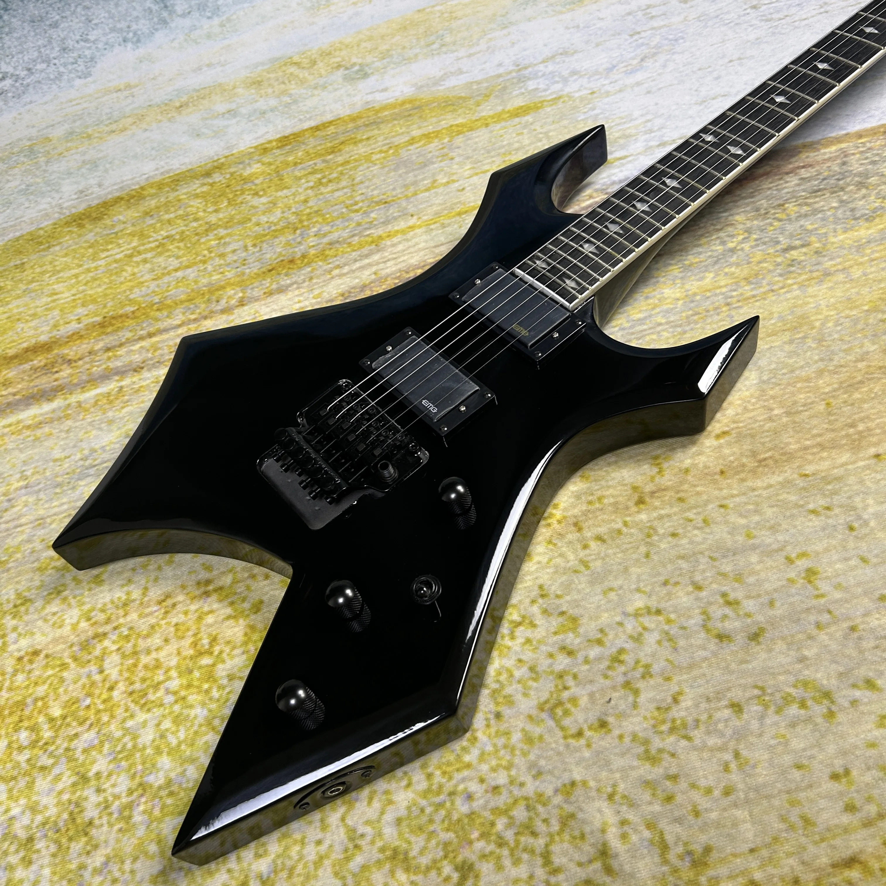 القيثارات الكهربائية فلويد روز فيبراتو جسر قفل سلسلة الجوز الماهوجني الجسم نسخة B.C.Rich #1