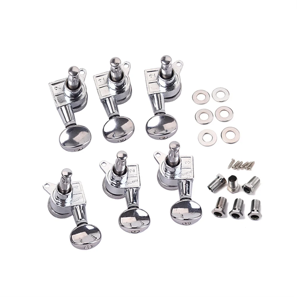 6 Pieces Guitar String Tuning Peg Waterproof Tuner Machine Heads High Gloss Knobs Good Fixation Electric Acoustic Guitar