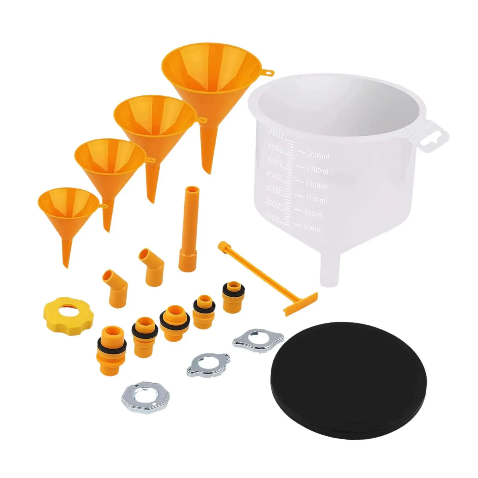 

19Pcs Generic Leakproof Coolant Funnel Set Radiator Bleeder Set Automotive Wear Resistant Cooling System Fill with Adapters