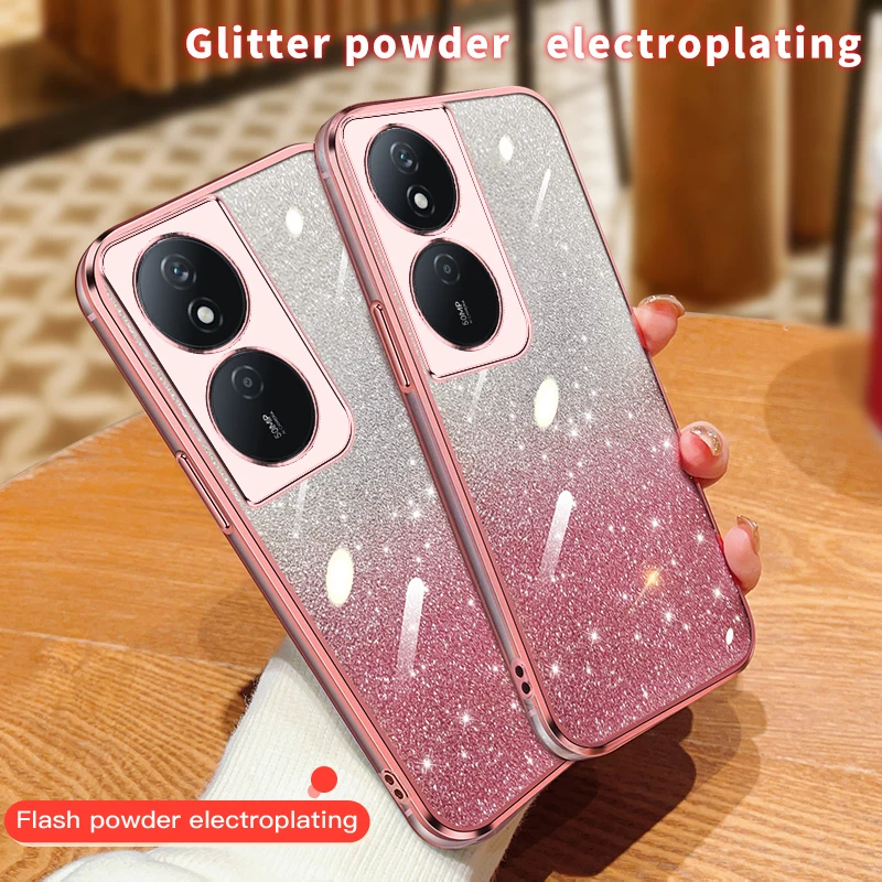 6D Plating Case for Huawei Honor X7b Glitter Silicone Protection Full Camera Phone Cover HonorX7b CLK-LX1 CLK-LX2 CLK-LX3 Coque