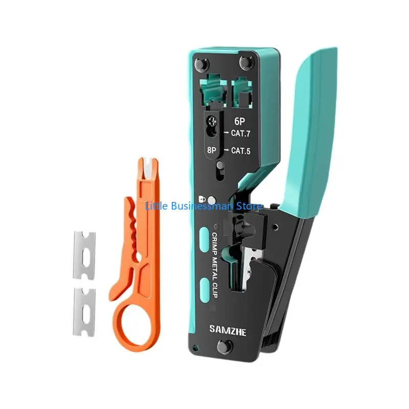 Drahtschneider und Kabelcrimpzange 8P 6P für RJ45 RJ11 Hausverkabelungsreparatur mit strukturiertem für den täglichen – Detail 5