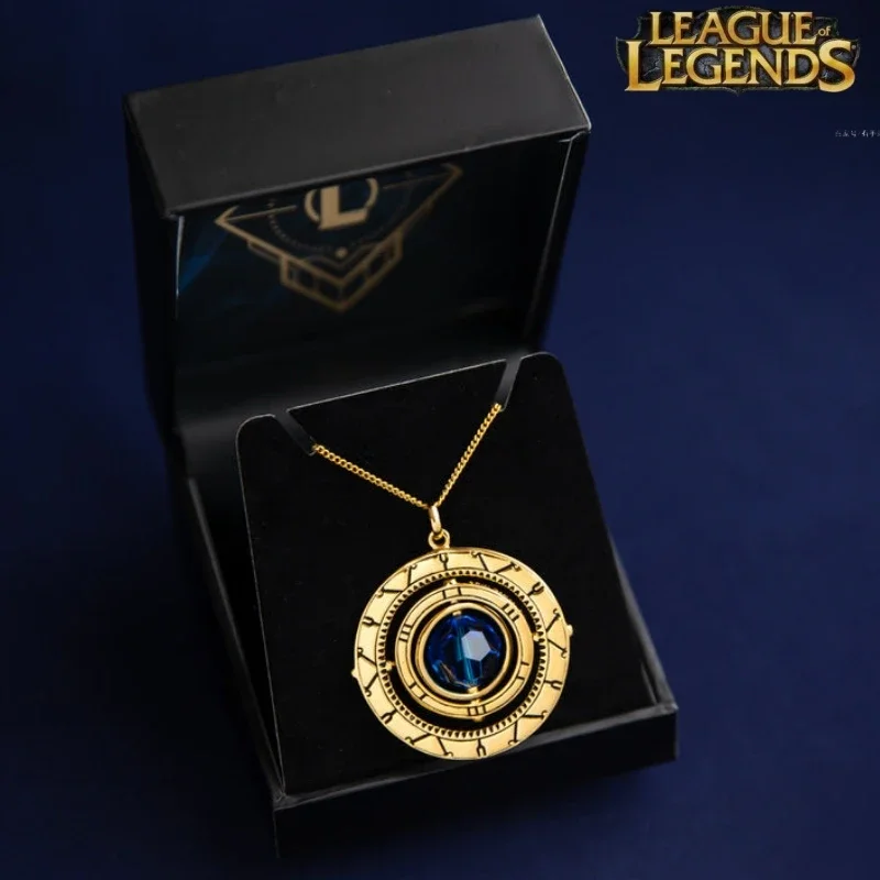 In Spot Rocklove X League Of Legends Twin Cities Battle Hicks Crystal Rotable Pendant Necklace Birthday Gift