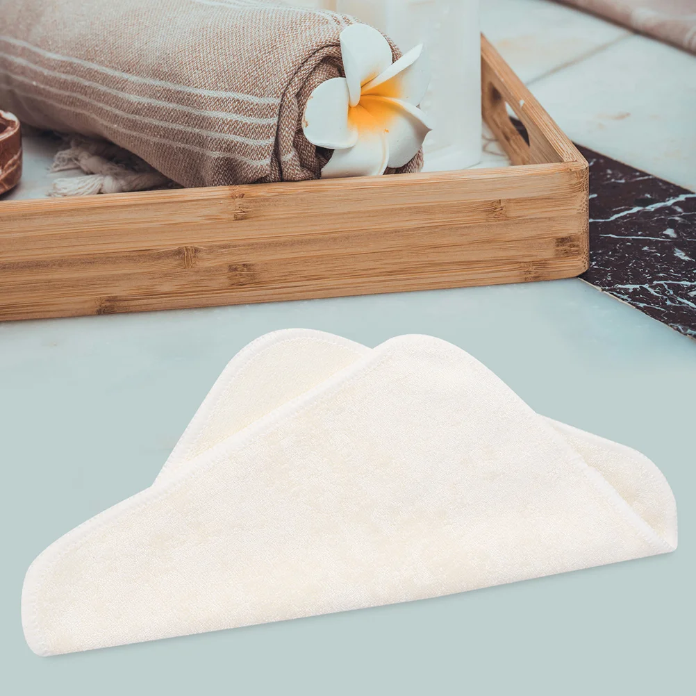 

HOLIDYOYO 2pcs Bamboo Fiber Face Towels Exfoliating Wash Cloths Facial Cleansing Pads Bathroom Skincare Beige