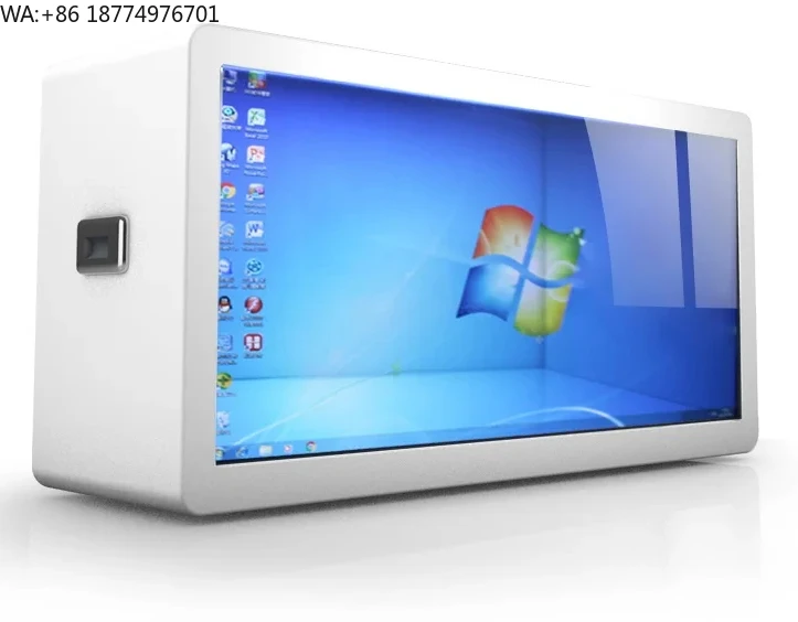 

49 Inch Transparent LCD Display Box Advertising Players With HD Interactive Touch Screen