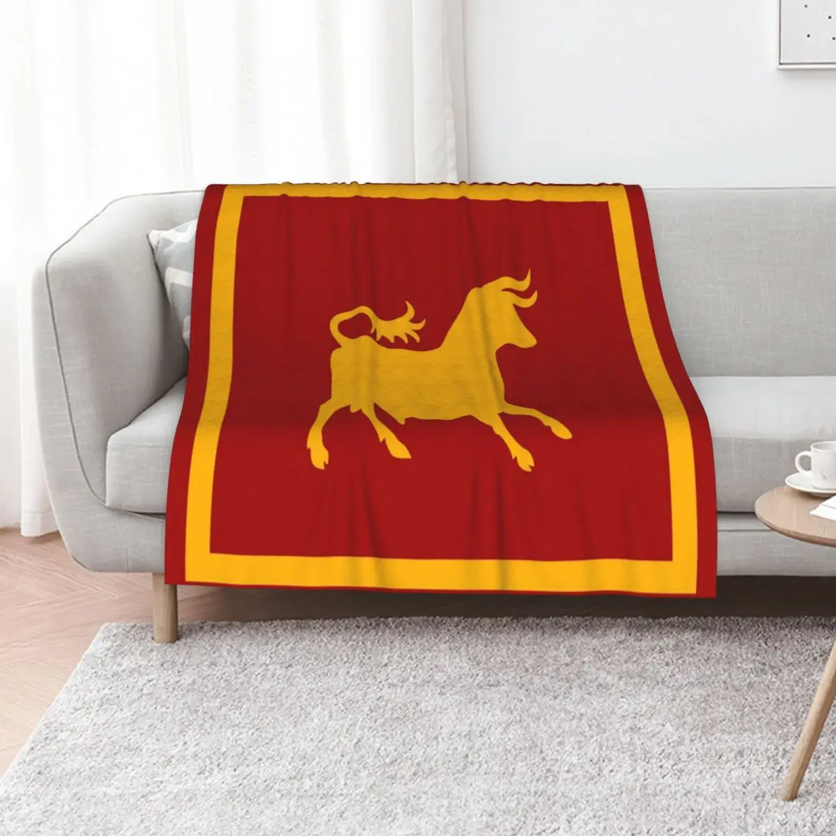 Caesar's Legion Logo (Yellow) Throw Blanket Giant Sofa Sofas Heavy Beautifuls Bed linens Soft Plaid Blankets