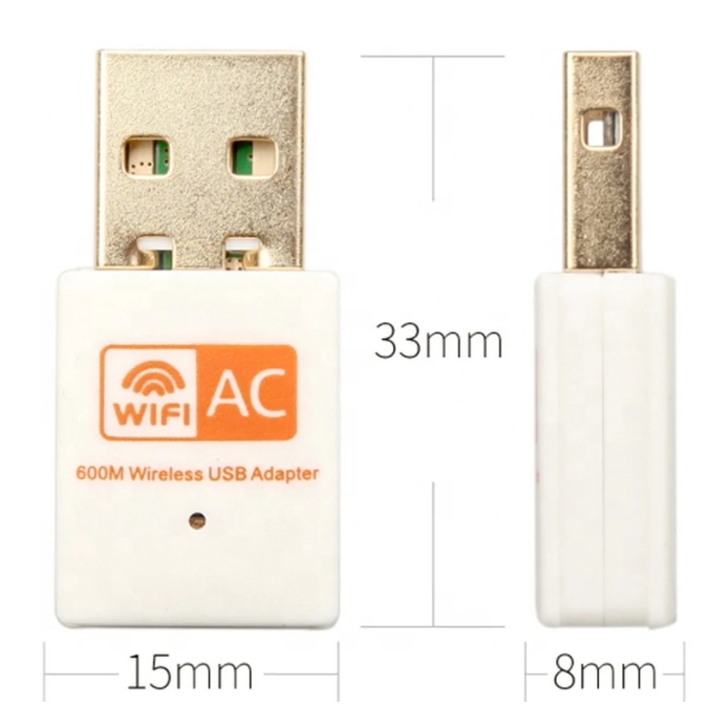 Realtek-miniadaptador WIFI RTL8811AU, 600Mbps, 2,0G, 5G, tarjeta de red inalámbrica de doble banda, compatible con Windows 10, 2,4, 8, 7 xp, MAC OS