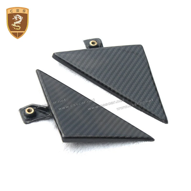 

2 шт., автомобильная стойка из настоящего углеродного волокна, внешняя часть, украшение для боковой двери лобового стекла для Ferrari 458 ITALIA OEM A-pillar 2009-2015