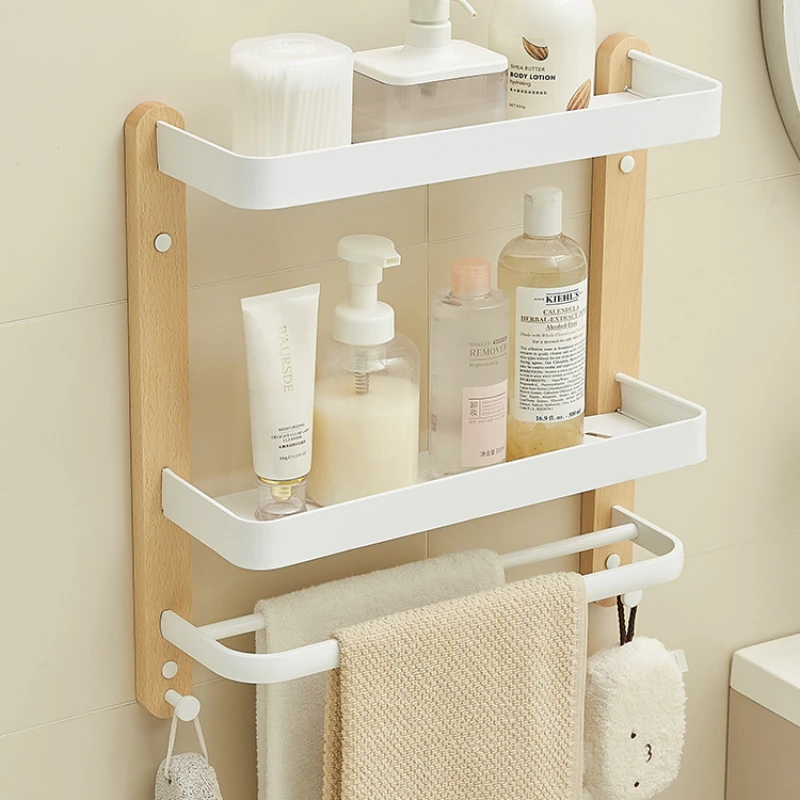 Washbasin Side Storage Rack, White Bathroom Organizer, Skincare Products, Cosmetics, Tiered Keeping Solution, Elegant Advisor