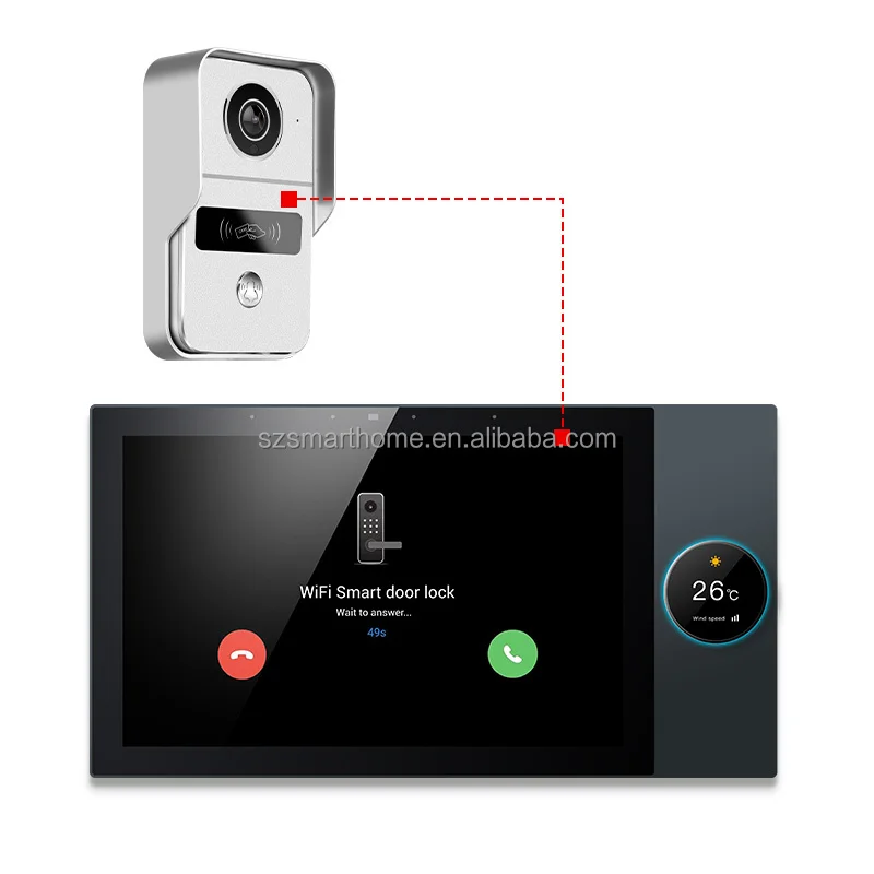 8 Channel Smart Home Theater System 10 Inch Touch Screen Tuya Zigbee 2G 16G USB Wall Control Panel