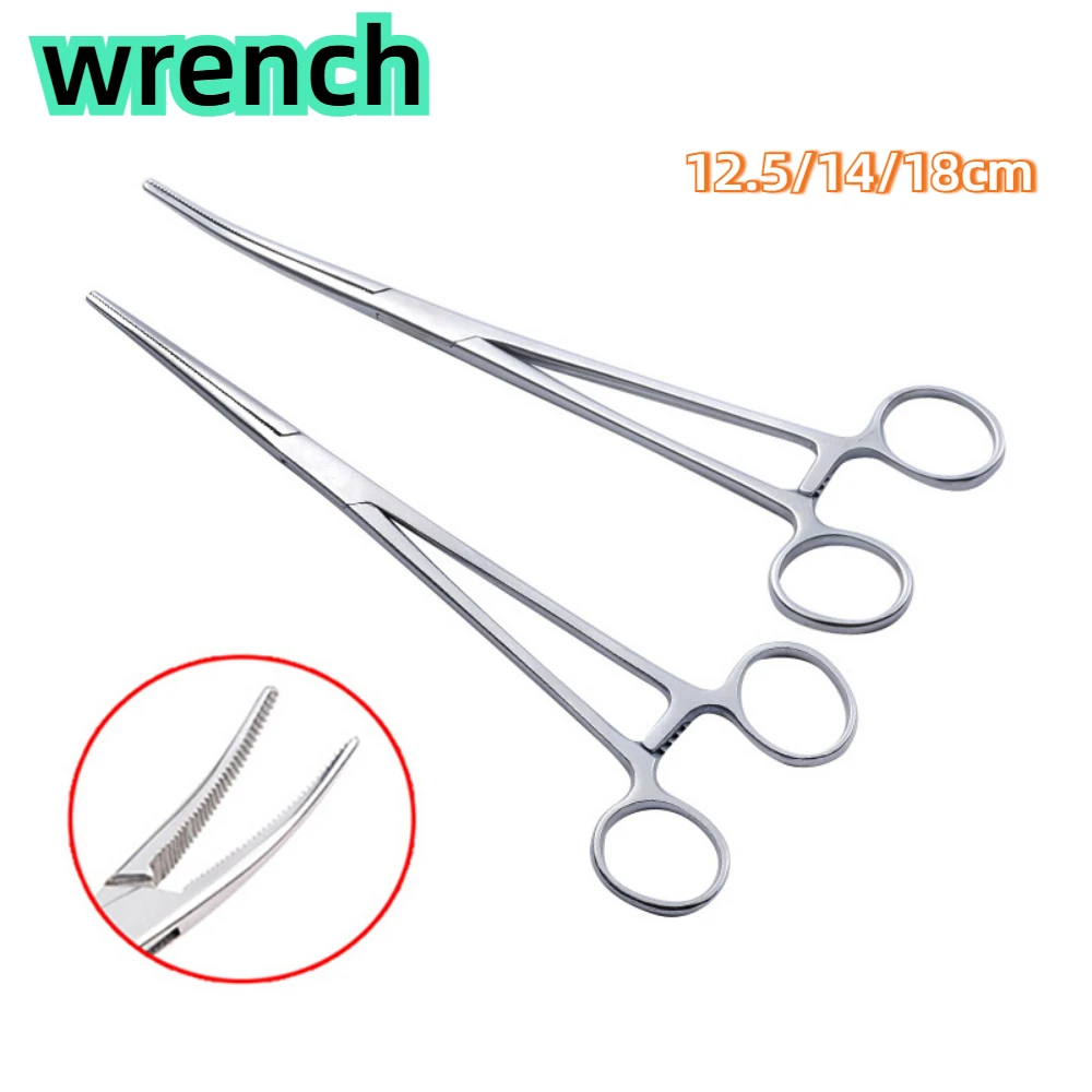 Pinça de Bloqueio de Clipes Cirúrgicos Arteriais Anzol Reto Curvo Pinça Hemostática Ferramentas Manuais Knipex Aço Inoxidável