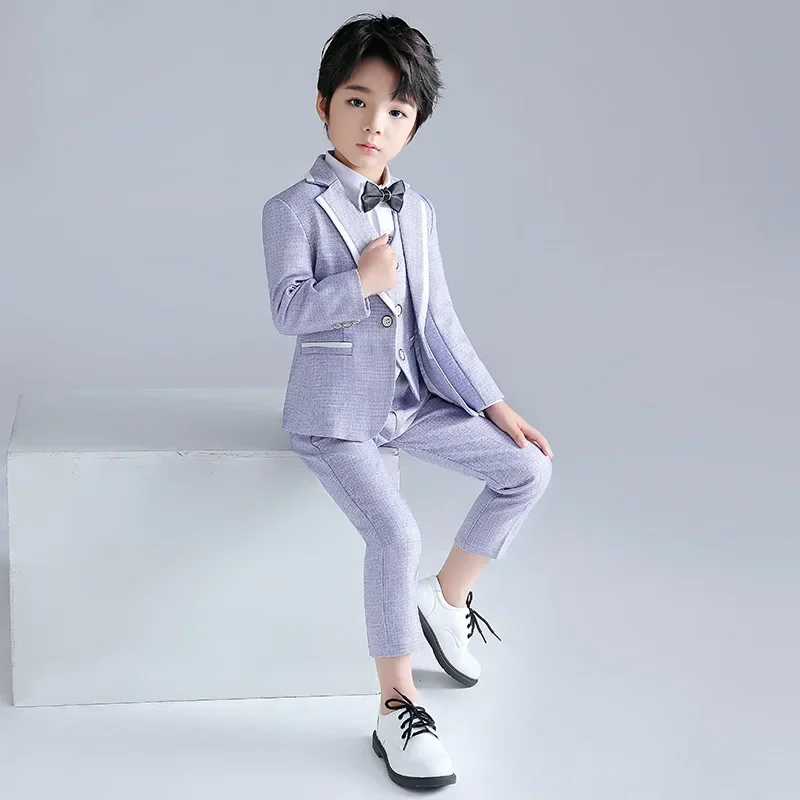 Children's Spring Autumn Formal Suit Blazer Set 2023 New Korean Kids Clothes Stage Walk Photography Party Performance Dress