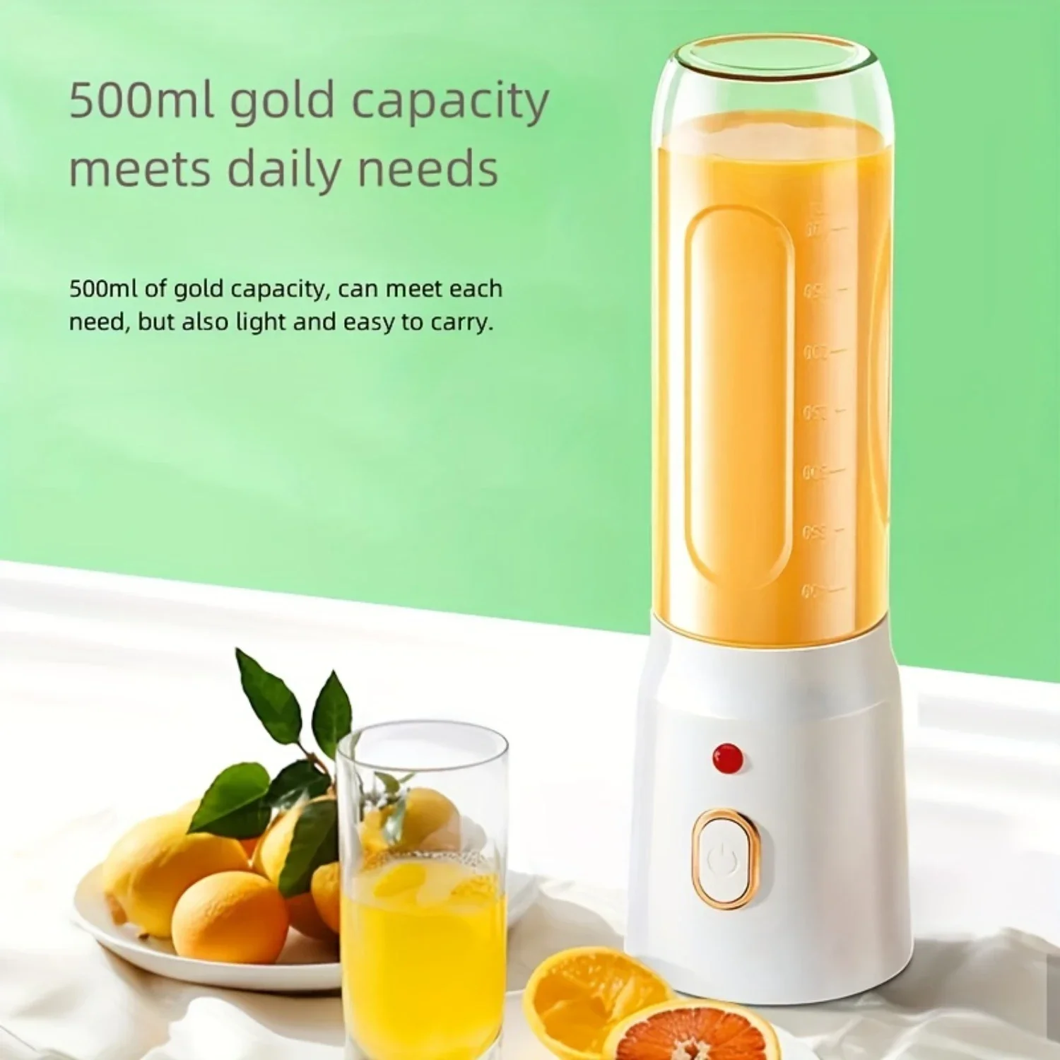 Multifunctional Portable Juicer w/ 10-Blade, USB Charging & Cups for Smoothies & More