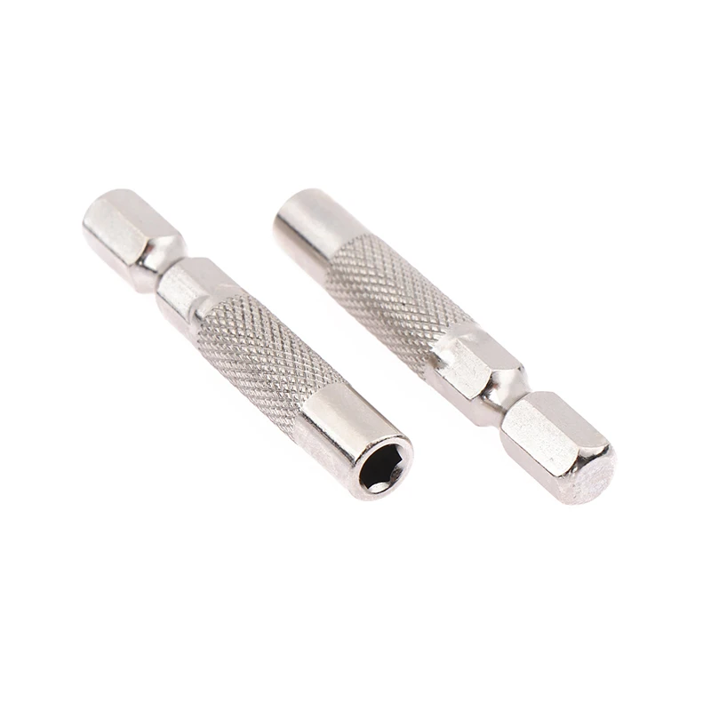 2PCS Hex Shank 6.35mm To 4mm Insert Bit Adapter Electric Screwdriver Socket Holder Micro Bit Adapter Magnetic Holder Tools