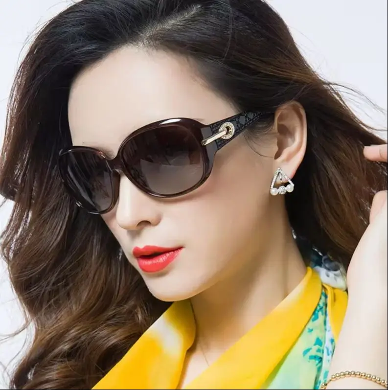 Oversized Polarized Sunglasses Women Retro Designer Uv400 Protection Eyewear Fashion Shades Elegant Ladies Big Frame Sun Glasses