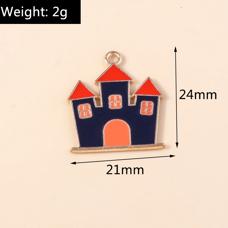 Leslie 10 stücke Mode Halloween Charme Emaille Horror Augapfel Spinne Hexe Geist Kürbis Anhänger für DIY Schmuck machen Accessoires – Detail 26