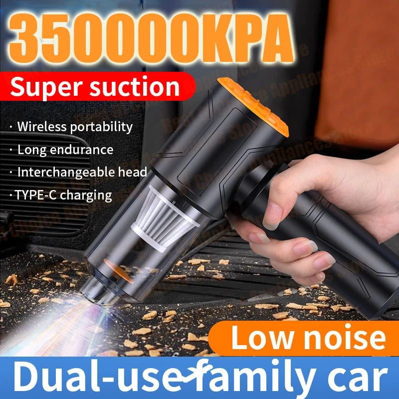 Mini Portable Handheld Wireless Vacuum Cleaner 350000KPA Strong Suction Rechargeable Multi-functional Duster For Car Home
